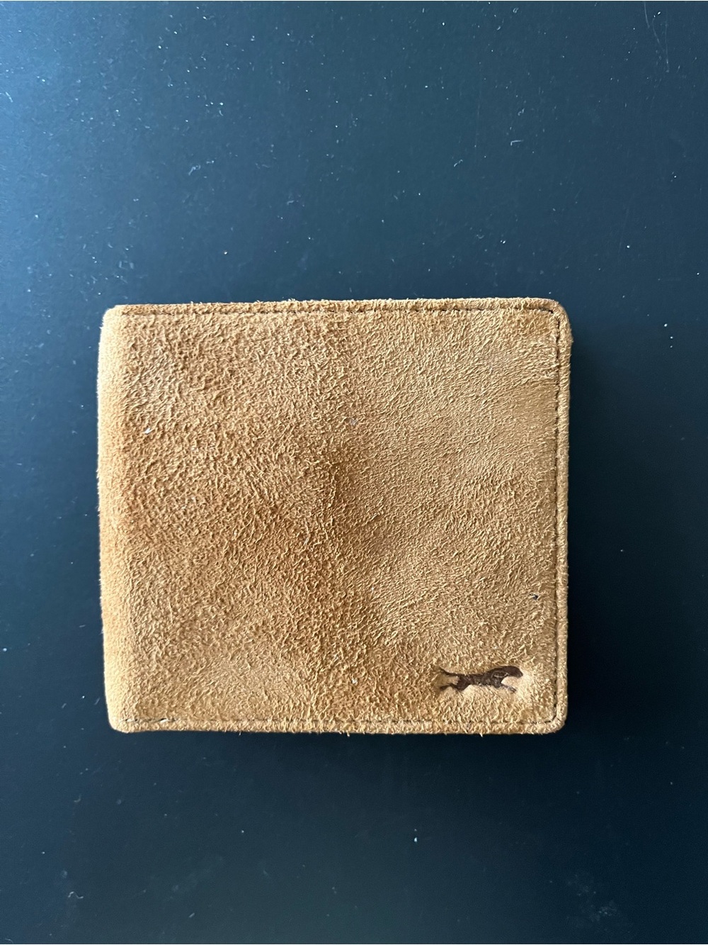 Men's Suede Bifold Wallet - Tan